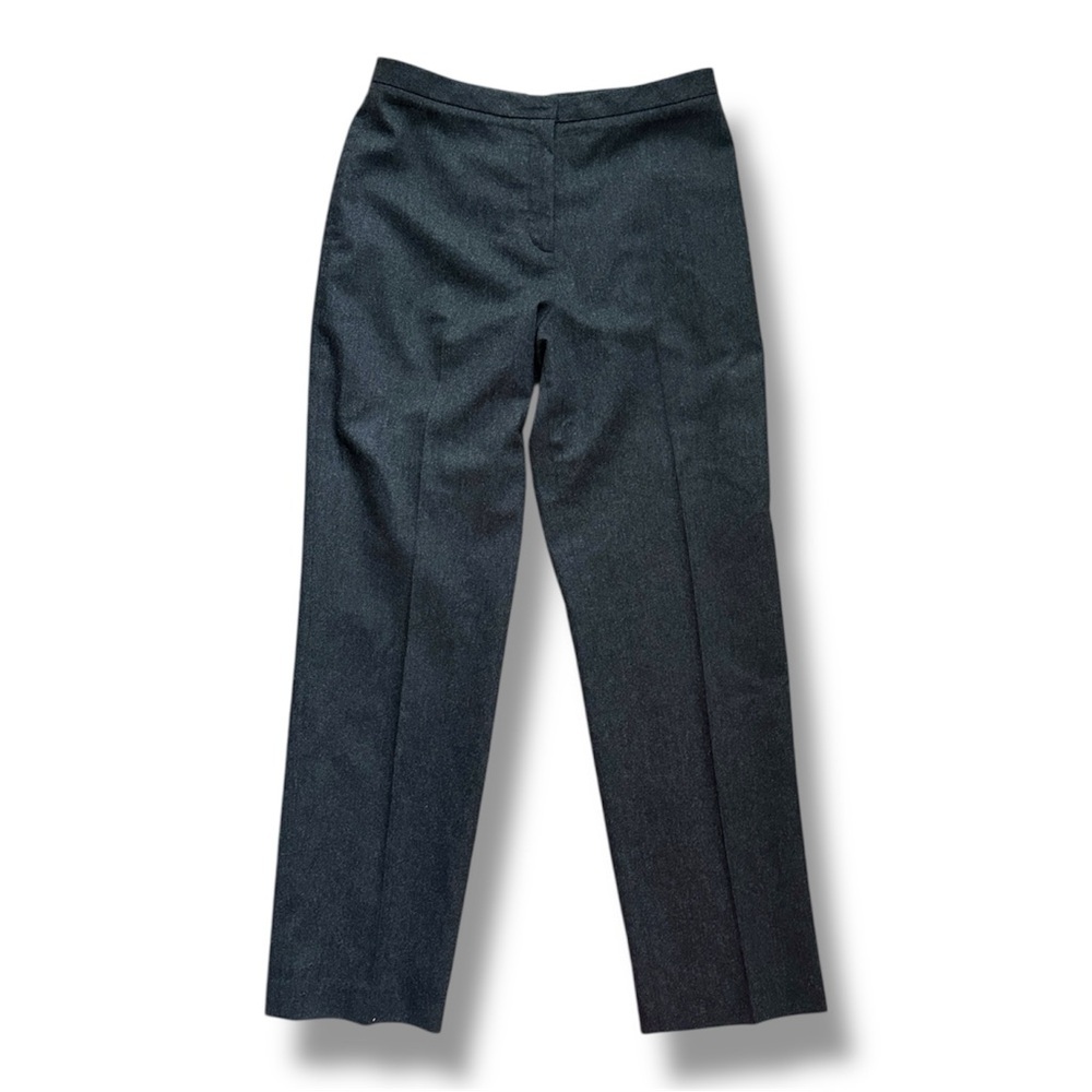 Vintage J.Crew Charcoal Gray 100% Wool Dress Pants Women’s Size 12 Career Retro